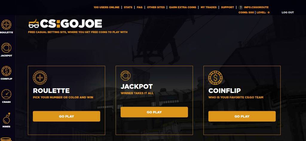 Csgojoe.com - Free casual betting site