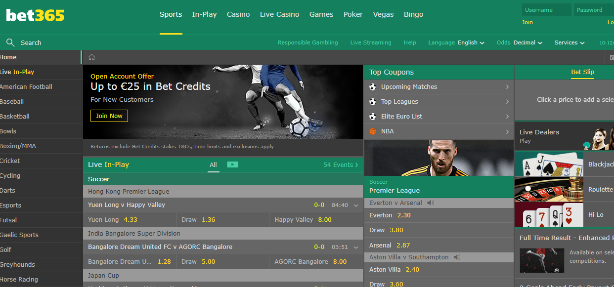 how to place bet bet365